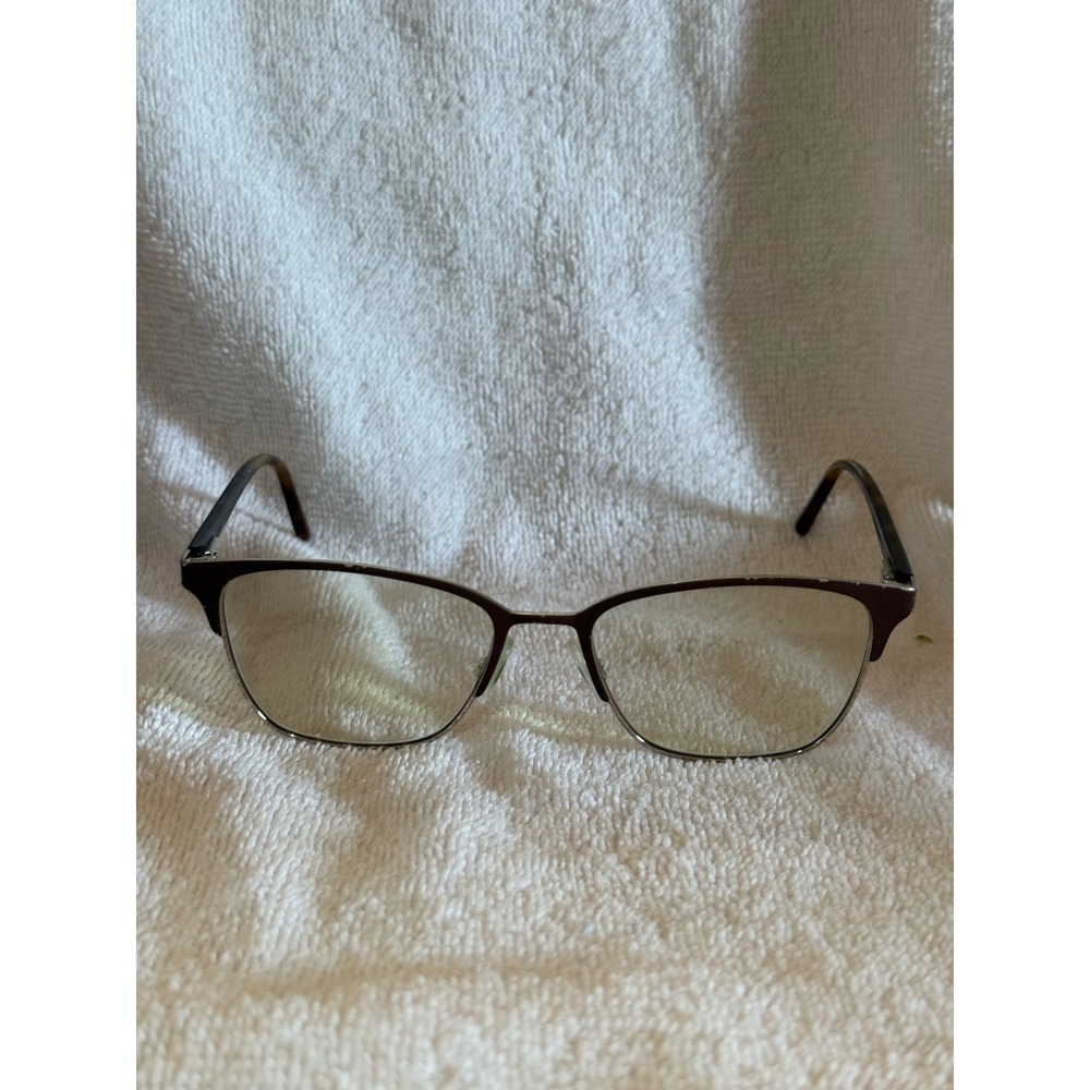 DKNY Eyeglasses Womens OS Burgundy Gold Semi Rimless Cat Eye‎ Frames